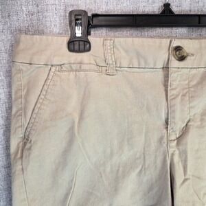 American Eagle Shorts Womens 12 Khaki Bermuda Stretch Chino Pockets Tan Preppy